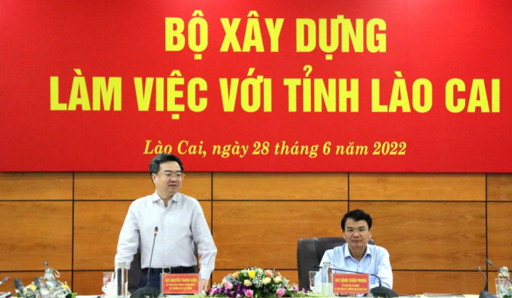 Bộ trưởng Bộ Xây dựng thăm và làm việc với tỉnh Lào Cai
