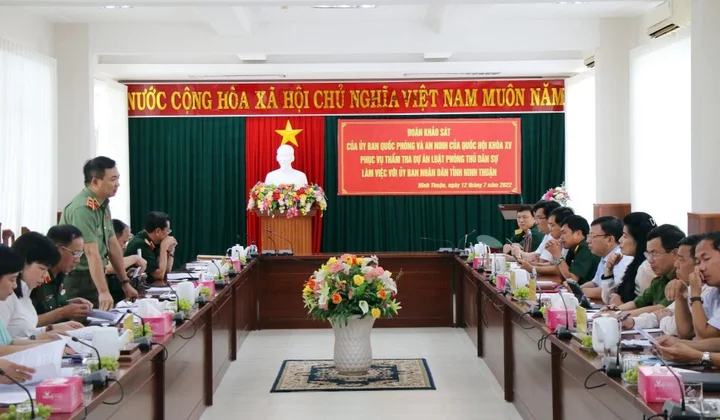 Ninh Thuận: Ủy ban Quốc phòng và An ninh khảo sát về phòng thủ dân sự
