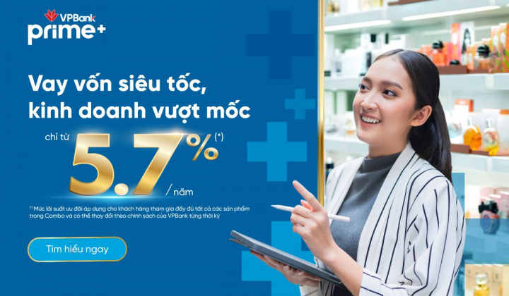 VPBank ra mắt gói vay Combo Business dành cho hộ kinh doanh với lãi suất chỉ từ 5,7%/năm