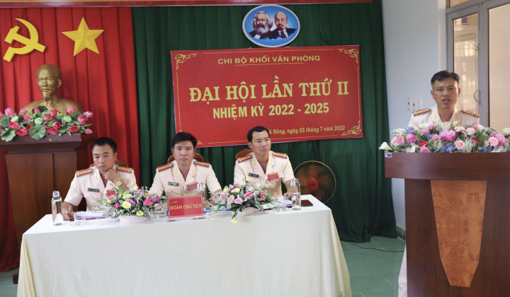 Đảng ủy Công an tỉnh Đắk Nông tổ chức thành công Đại hội điểm Chi bộ trực thuộc