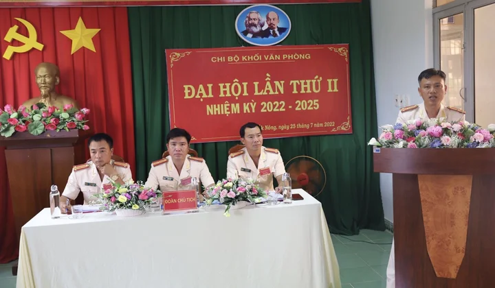 Đảng ủy Công an tỉnh Đắk Nông tổ chức thành công Đại hội điểm Chi bộ trực thuộc