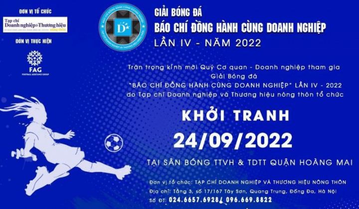 Khởi động Giải bóng đá “Báo chí đồng hành cùng Doanh nghiệp” lần IV năm 2022