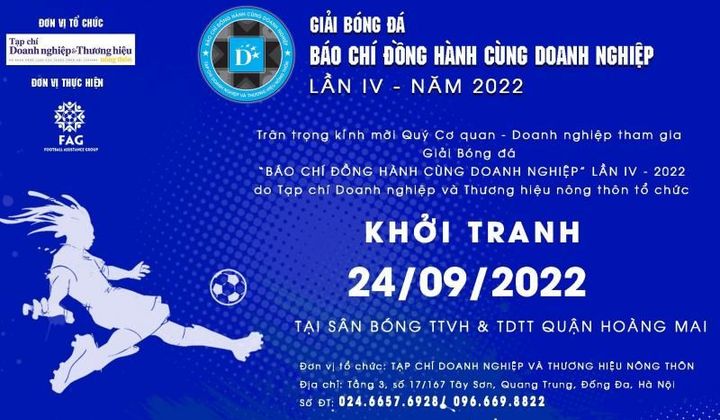 Khởi động Giải bóng đá “Báo chí đồng hành cùng Doanh nghiệp” lần IV năm 2022
