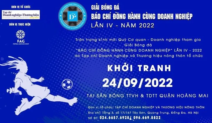 Khởi động Giải bóng đá “Báo chí đồng hành cùng Doanh nghiệp” lần IV năm 2022