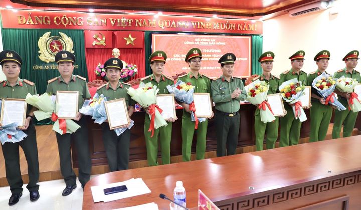 Bộ Công an khen thưởng Công an Đắk Nông về thành tích xuất sắc trong đấu tranh, phòng, chống tội phạm