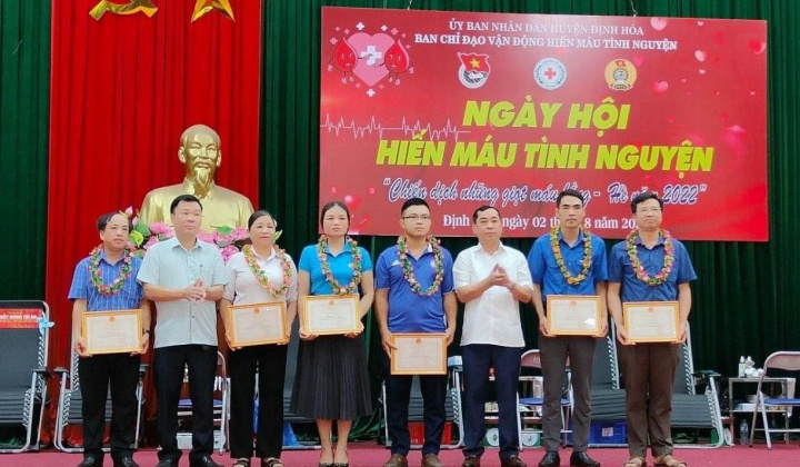 Định Hóa với Ngày hội hiến máu tình nguyện năm 2022