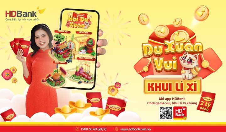 HDbank đón Tết Nguyên đán với game 4.0 "Tết xưa"