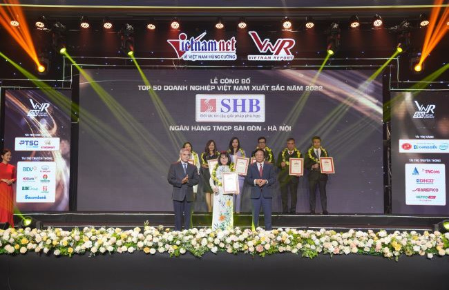 SHB lần thứ 4 được vinh danh Top 50 doanh nghiệp xuất sắc nhất