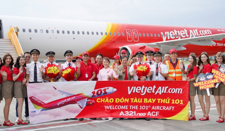 Liên tục nhận tàu bay mới, Vietjet đón tàu bay thứ 101