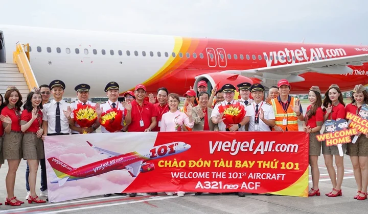 Liên tục nhận tàu bay mới, Vietjet đón tàu bay thứ 101