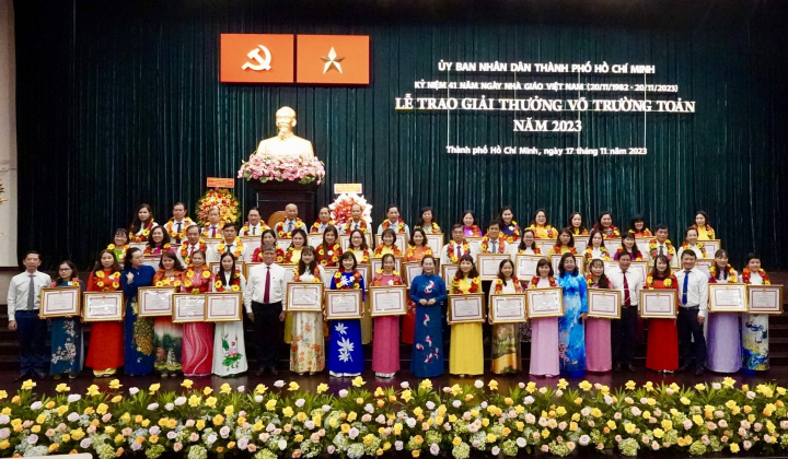 TP.HCM: 50 nhà giáo tiêu biểu được tôn vinh Giải thưởng Võ Trường Toản năm 2023