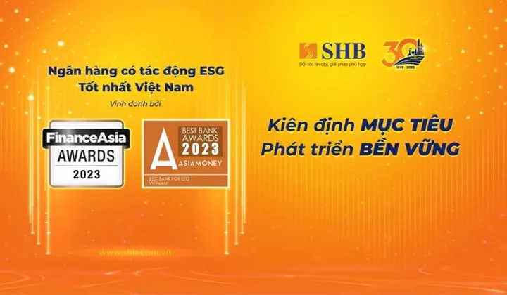 SHB tiếp tục được vinh danh “Ngân hàng có tác động ESG tốt nhất”