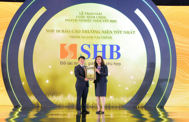 SHB vinh danh Top 10 Doanh nghiệp có Báo cáo thường niên tốt nhất