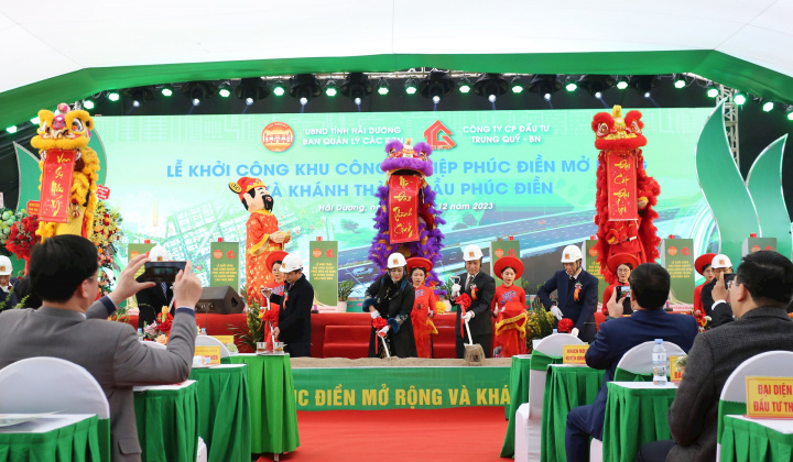 Hải Dương: Khởi công Khu công nghiệp Phúc Điền mở rộng vốn đầu tư gần 2.000 tỷ đồng