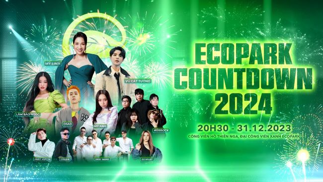 Cháy hết mình với đại tiệc âm thanh, ánh sáng và pháo hoa tại Ecopark Countdown 2024