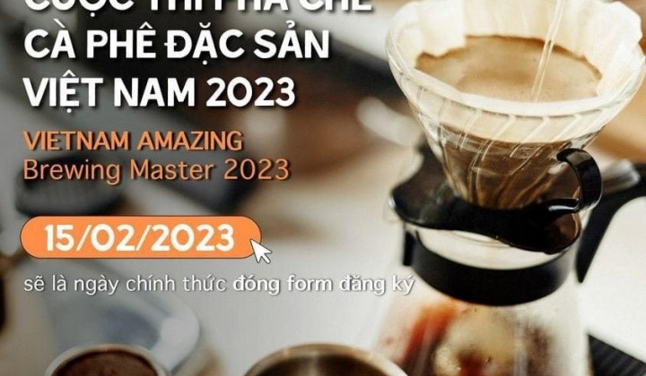 33 thí sinh tham gia Cuộc thi pha chế cà phê đặc sản Việt Nam 2023