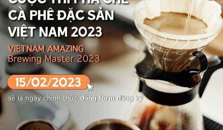 33 thí sinh tham gia Cuộc thi pha chế cà phê đặc sản Việt Nam 2023