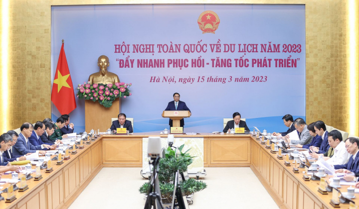 Hội nghị trực tuyến toàn quốc về du lịch năm 2023: "Đẩy nhanh phục hồi-Tăng tốc phát triển"