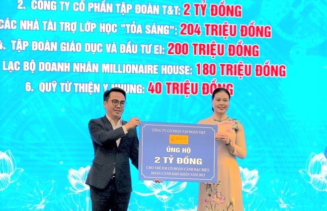 T&T Group ủng hộ 2 tỷ đồng hỗ trợ trẻ em có hoàn cảnh khó khăn
