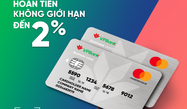 Bộ đôi thẻ VPBiz của VPBank tung ưu đãi hoàn tiền hấp dẫn