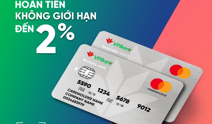 Bộ đôi thẻ VPBiz của VPBank tung ưu đãi hoàn tiền hấp dẫn