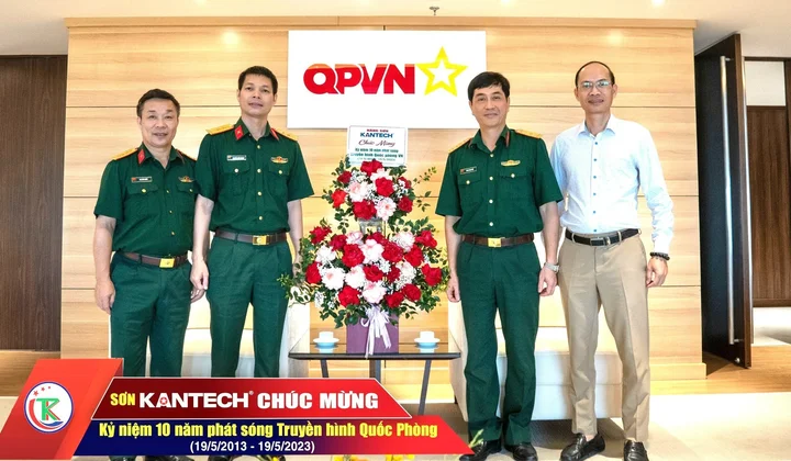 Hãng sơn Kantech chúc mừng kỷ niệm 10 năm phát sóng Truyền hình Quốc phòng Việt Nam (19/5/2013 – 19/5/2023)