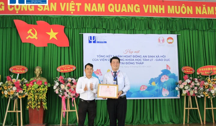 Viện ứng dụng Khoa học Tâm lý-Giáo dục tổng kết 5 năm hoạt động an sinh xã hội tại Đồng Tháp