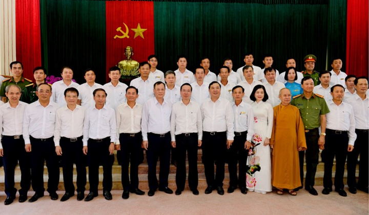 Chủ tịch nước Võ Văn Thưởng thăm và làm việc tại tỉnh Nam Định