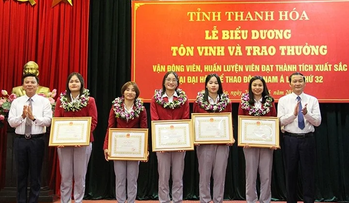 Thanh Hoá: Biểu dương các VĐV, HLV đạt thành tích xuất sắc tại SEA Games 32