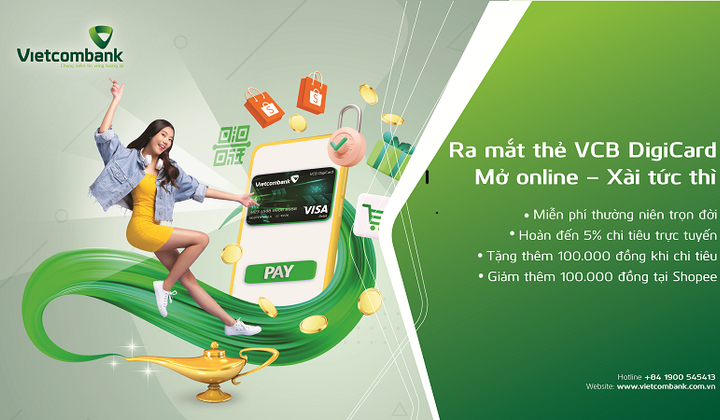 Vietcombank chính thức ra mắt thẻ Ghi nợ quốc tế VCB DigiCard