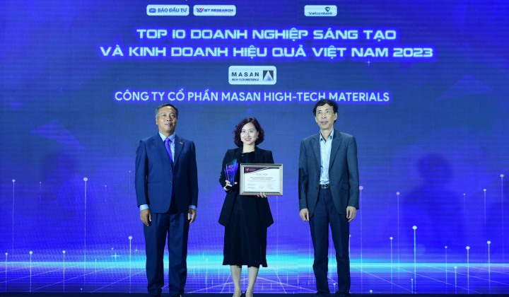 Masan High-Tech Materials được vinh danh Top 10 Doanh nghiệp Sáng tạo và Kinh doanh hiệu quả