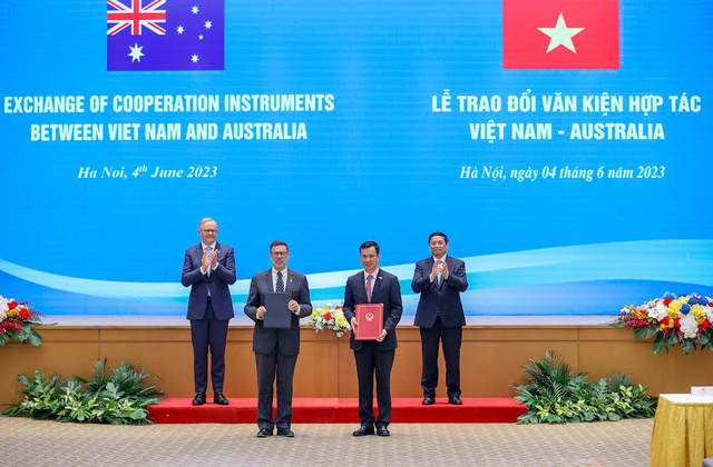 Việt Nam - Australia trao đổi nhiều văn kiện hợp tác quan trọng và khai trương 2 đường bay thẳng mới