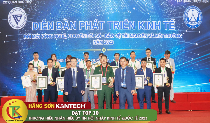 Sơn Kantech đạt “TOP 10 Thương hiệu - Nhãn hiệu uy tín Hội nhập kinh tế Quốc tế năm 2023”
