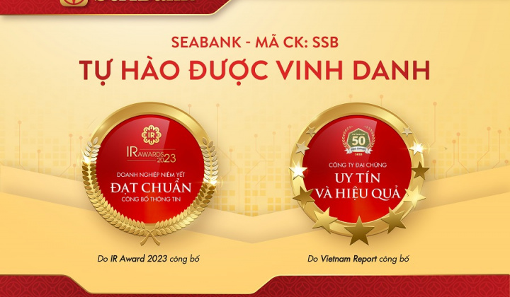 SeABank: Top 50 công ty đại chúng uy tín và hiệu quả - Ngân hàng đạt chuẩn công bố thông tin năm 2023
