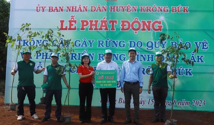 Ngân hàng SeABank trao tặng 25.000 cây phủ xanh đất rừng tại Đắk Lắk
