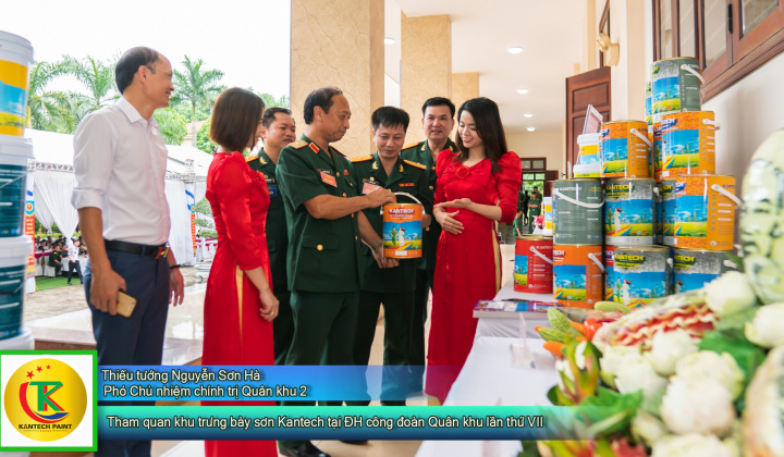 Sơn Kantech "hút" đại biểu tại Đại hội Công đoàn Quân khu II (2023-2028)