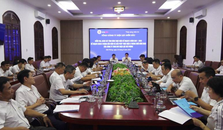 EVNNPC kiểm tra, giám sát việc thực hiện kế hoạch 5 năm tại PC Hải Phòng (2021 – 2025)