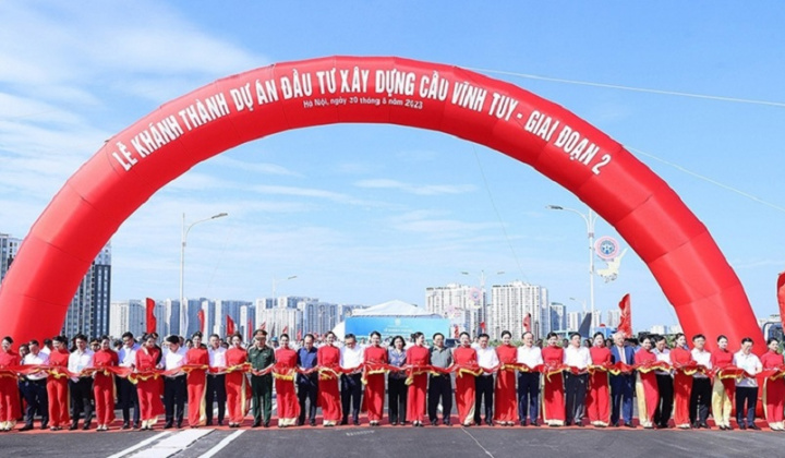 Chính thức khánh thành cầu Vĩnh Tuy giai đoạn 2