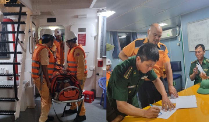 Cứu nạn kịp thời ngư dân bị tai nạn trên biển Đông