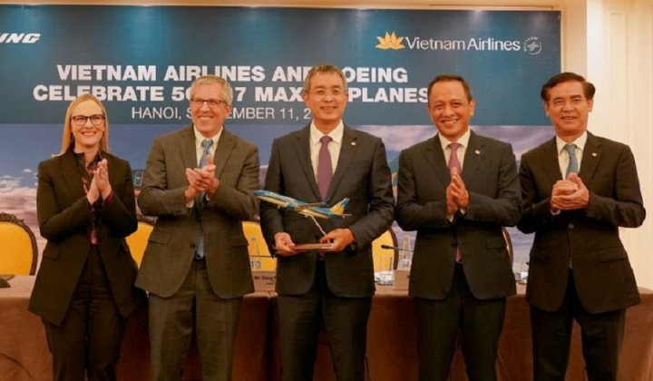 Boeing chào bán 50 máy bay 737 MAX cho Vietnam Airlines