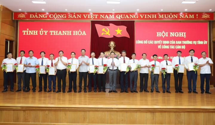 Thanh Hoá: Ban Thường vụ Tỉnh ủy điều động, bổ nhiệm 13 vị trí lãnh đạo chủ chốt