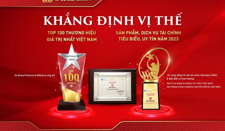 SeABank được vinh danh 2 sản phẩm dịch vụ, tài chính tiêu biểu và top 100 thương hiệu giá trị nhất Việt Nam