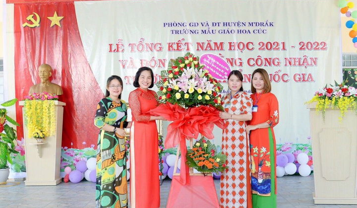 Trường Mầm non Hoa Cúc vượt khó, đạt chuẩn quốc gia mức độ 1