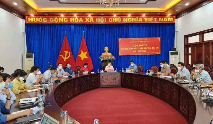 Gia Lai: Giao ban công tác tuyên truyền, báo chí quý I