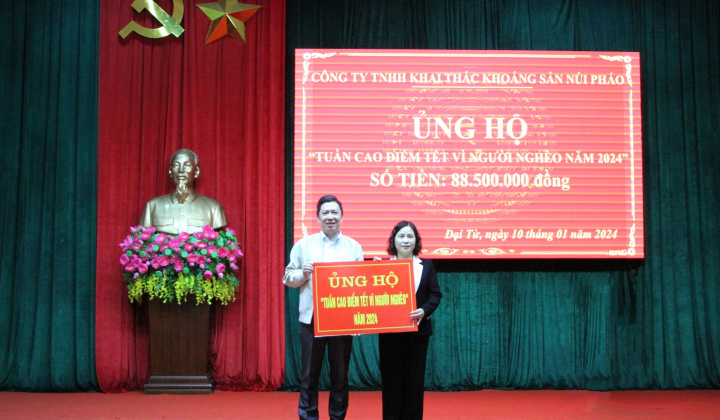 Công ty Núi Pháo: Chia sẻ yêu thương khi Tết đến Xuân về