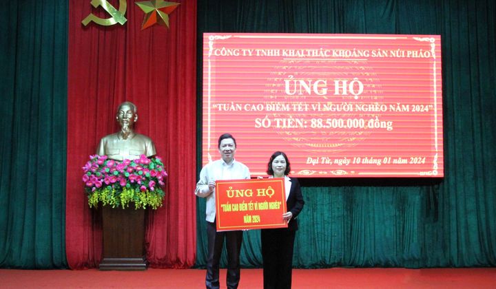 Công ty Núi Pháo: Chia sẻ yêu thương khi Tết đến Xuân về