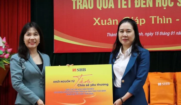 SHB mang Tết ấm đến với trẻ em nghèo vượt khó tỉnh Thái Bình