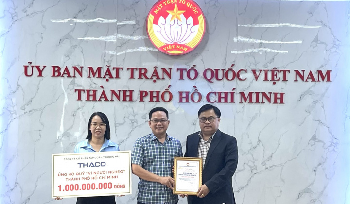 Thaco Trường Hải ủng hộ 1 tỷ đồng chăm lo Tết tại TP.HCM