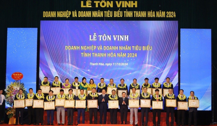 Thanh Hoá tôn vinh doanh nghiệp, doanh nhân tiêu biểu năm 2024