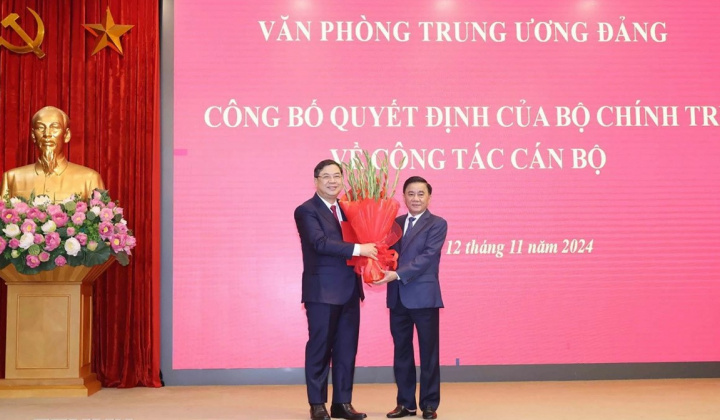 Bí thư Tỉnh ủy Nam Định giữ chức Phó Chánh Văn phòng Trung ương Đảng